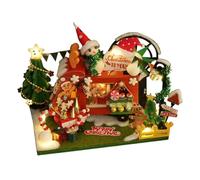 PizazzToy Puzzle 3D en bois - Voiture de Noël pour adultes - Montage DIY 3D - Puzzle en bois - Kit de bricolage - Décoration de Noël 2025 - Modèle cadeau (90 pièces)