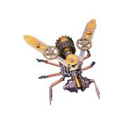 PizazzToy Puzzle 3D en métal - Motif abeille - 127 pièces - Bricolage mécanique 3D - Steampunk - Puzzle d'insecte - Kit de modélisation adulte avec outils