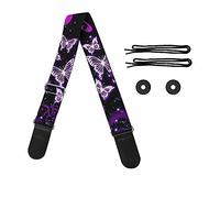 Pizding Bandoulière réglable pour guitare électrique/acoustique, Papillon violet, taille unique