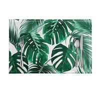 Pizding Lot de 4 Sets de Table en PVC avec imprimé Feuilles de Palmier Tropicales, résistants aux Taches, antidérapants et lavables, pour la Cuisine, Les dîners, Les Mariages, Les brunchs