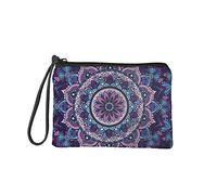 Pizding Petit porte-monnaie pour femme - Pour voyage, magasinage, pinces à billets - Sac à main à fermeture éclair - Cadeau d'anniversaire pour filles, Boho., S, Pochette à monnaie