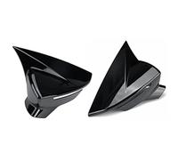 Pizgear 1 paire de coques de rétroviseurs latéraux de voiture, for Seat, Leon MK3 MK3.5 5F ST FR Cupra 2013-2019, rétroviseurs extérieurs en fibre de carbone noir brillant, pièces de rechange Housse d