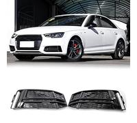 Pizgear 1 Paire de couvercles de phares antibrouillard for Pare-Chocs Avant de Voiture, Accessoires de Garniture de grilles, for, A4 B9 pour, 2016 2017 2018 8W0807681F 8W0807682F Grille de Phare Anti