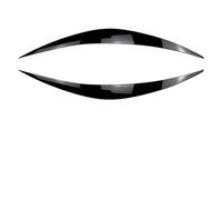 Pizgear 1 paire de garnitures de décoration de sourcils de paupières de phares de voiture, for HYUNDAI, for i30 i30N MK3 2017-2020 Autocollant teinté pour phares(Bright Black)