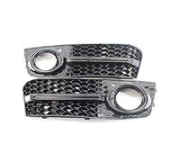 Pizgear 1 paire gauche droite voiture pare-chocs avant antibrouillard calandre gril lampe couverture garniture nid d'abeille maille hexagonale, for A4 B8 2008-2012 style de voiture Grille de phare ant