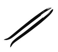 Pizgear 2 pièces couvercle de sourcil de phare de voiture noir brillant avant gauche droite garniture de décoration de remplacement, for BMW E39 1997-2003 Autocollant teinté pour phares