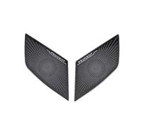 Pizgear 2 pièces garniture de couverture haut-parleur porte avant voiture en acier inoxydable, for Peugeot, 408 2010-2019 2016 2017 2018 intérieur Garniture de haut-parleur de voiture(Schwarz)