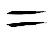 Pizgear 2 pièces Noir Brillant Phares Avant de Voiture Sourcils Paupières Revêtement d'habillage Modification Accessoires Automobiles, for A4 B7 S4 2006 2007 Autocollant teinté pour phares