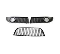 Pizgear 3 pièces Couverture de Lampe antibrouillard de Voiture calandre de Pare-Chocs, for VW, for Polo, MK4 9N3 2005 2006 2007-2009 pièces extérieures de Lifting Grille de Phare antibrouillard Avant