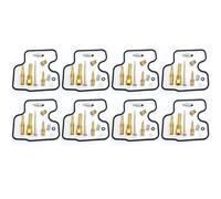 Pizgear 4 ensembles d'entretien de carburateur cylindre moteur, for Jet, Kit réparation pièces moto CBR400 Kit de réparation de carburateur pour moto(8 sets)