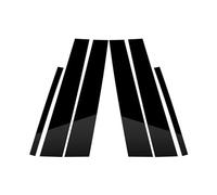 Pizgear 6 pièces de Pilier de fenêtre Noir Piano Brillant de Voiture, Couverture de Garnitures de Porte, for BMW série 3 E90 2005-2012, Accessoires pièces extérieures Automobiles Moulures de fenêtre