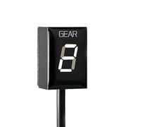 Pizgear Accessoires de Moto Lumineux 1-6 Indicateur de Vitesse Instrument d'affichage de Vitesse, for Intruder C1500 C-1500 C 1500 2013-2016 2017 Indicateur de Rapport de Moto(Black White)