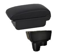Pizgear Accessoires de voiture, for Dacia, for Duster 2019-2022, boîte d'accoudoir de voiture, boîte de rangement de console centrale avec USB Accoudoir de voiture(BLACK B Black Line 3usb)