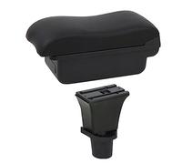 Pizgear Accessoires de voiture, for Fiat, 500, for CRONOS, for 500c Dolcevita, boîte d'accoudoir de voiture, boîte de rangement de Console centrale USB Accoudoir de voiture(BLACK B2 Black Line)
