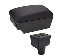 Pizgear Accessoires de voiture, for Ford, for Ecosport, 2018-2021 Boîte d'accoudoir de voiture Console de boîte de rangement centrale de rénovation intérieure Accoudoir de voiture(BLACK E1 Black Line)
