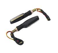 Pizgear Ambre blanc moto 15LED clignotant DRL blanc diurne indicateur clignotant clignotants universels Clignotants de moto(2 Pcs)