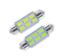 Pizgear Ampoule de Plaque d'immatriculation 2x36mm, for VW, for Golf 4 5, for Passat 3B 3BG 3C CC, for Polo, 9N T5, for EOS, C5W Éclairage de Plaque d'immatriculation(Crystal Blue)