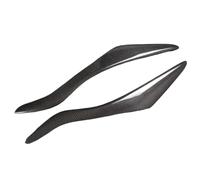 Pizgear Autocollant de garniture de sourcil de phare en Fiber de carbone, for Ford, for Focus MK3 2012-2014, for Focus ST sourcil en fibre de verre Autocollant teinté pour phares(Carbon fiber)