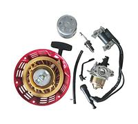 Pizgear Bobine d'allumage bougie carburateur Carb démarreur à recul générateur de moteur, for GX160 GX200 5,5hp 6 Démarreur à rappel pour tondeuse à gazon
