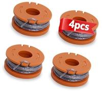 Pizgear Bobine de Rechange for Coupe-Bordures Mac Allister MGTP18Li, 1,65 mm, Alimentation Automatique (Lot de 4) Bobine pour Tondeuse à Gazon