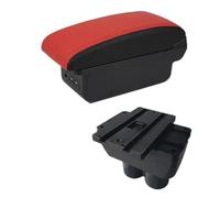 Pizgear Boîte d'accoudoir de voiture, boîte de rangement de Console centrale centrale avec USB, for VW, Touran, Caddy, accessoires de voiture Accoudoir de voiture(BLACK B5 Black Border 3usb)