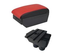 Pizgear Boîte d'accoudoir de voiture, boîte de rangement de Console centrale centrale avec USB, for VW, Touran, Caddy, accessoires de voiture Accoudoir de voiture(BLACK C5 Black Border 7usb)