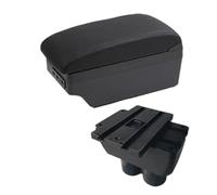 Pizgear Boîte d'accoudoir de voiture, boîte de rangement de Console centrale centrale avec USB, for VW, Touran, Caddy, accessoires de voiture Accoudoir de voiture(BLACK C2 Black Line 7usb)