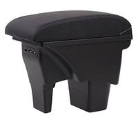Pizgear Boîte d'accoudoir de voiture Vitara, boîte de rangement de Console centrale de voiture, accessoires de Modification avec USB Accoudoir de voiture(BLACK Black Black Lines)