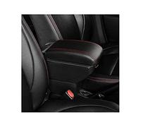 Pizgear Boîte d'accoudoir, for Ford, for Ecosport, 2018 - 2021, boîte de rangement for Console centrale, porte-gobelet rétractable en cuir PU, chargement USB Accoudoir de voiture(BLACK A2 No USB)