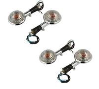 Pizgear Clignotants de clignotant de lentille orange avant de moto adaptés, for, Virago XV250 250 2006 V-MAX1200 V-star XVS400 XVS650 XVS1100 Clignotants de moto(2 Pair Clear)