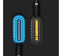 Pizgear Clignotants de lumière Clignotant moto Lumière intégrée Relais Signaux d'arrêt Indicateur clignotants universel Clignotant de moto(NEW 2 BLUE)
