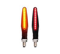 Pizgear Clignotants lumineux for moto 335SMD, éclairage Flash, clignotant coulant, IP68, pliable, Signal d'arrêt de Clignotant de moto(2PCS Red)