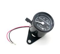Pizgear Compteur de vitesse universel for moto DC 12 V, compteur kilométrique, double vitesse, avec indicateur lumineux, jauge de vitesse 0-140 km/h Compteur de vitesse moto(Schwarz)