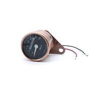 Pizgear Compteur de vitesse universel for moto DC 12 V kilométrique LUMIÈRE Jauge Instrument Km/h CAFE RACER Compteur de vitesse moto(Copper)
