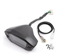 Pizgear Compteur de vitesse universel LCD for moto, cylindre 1, 2, 4 cylindres, 10 000 tr/min, rétroéclairage en option, odomètre numérique, tachymètre Compteur de vitesse moto(With Sensor)