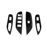 Pizgear Couvercle de panneau bouton commutation fenêtre RHD, protecteur décoration ABS noir for Toyota, Yaris Cross 2020 2021 Panneau de garniture de commutateur de fenêtre de