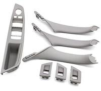 Pizgear Couvercle de poignée intérieure de voiture Ponnyc Poignée de Porte intérieure Voiture 7 pièces Ensemble Garniture Traction Panneau Lhd d'accoudoir commutateur fenêtre, pour BMW, pour(Gray)