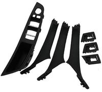Pizgear Couvercle de poignée intérieure de voiture Ponnyc Poignée de Porte intérieure Voiture 7 pièces Ensemble Garniture Traction Panneau Lhd d'accoudoir commutateur fenêtre, pour BMW, pour(Schwarz)
