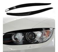 Pizgear Couvre-sourcils de phare en Fiber de carbone, Installation facile, noir brillant, for BMW série 3 E92 E93 coupé 2 portes 2006 - 2013 Autocollant teinté pour phares