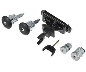 Pizgear Cylindre de Serrure d'allumage avec clés n° 6C1AV22050XB -, for Ford, for Transit Mk7 2006-2011, métal argenté - 1 Jeu Verrouillage du contacteur d'allumage