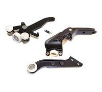 Pizgear Ensemble de montage de bras de rouleau de porte coulissante droite, for VW, for T5 TRANSPORTER 7H0843436B 7H0843398H 7H0843336D Kit de roulettes pour portes coulissantes