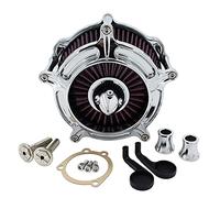 Pizgear Filtres à air Filtre d'admission de Filtre à air de Moto à Turbine Noire, for Harley, Sportster Iron XL 883 1200 Quarante-Huit Soixante-Douze Filtres d'admission d'air pour Moto(A)