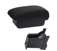 Pizgear For Alto 2008-2016 boîte Console centrale stockage rénovation support de verre accessoires de voiture Accoudoir de voiture(BLACK C1 Black Red No Usb)