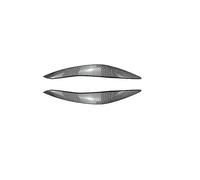 Pizgear For BMW F10 F11 Série 5 520i 520d 523i 525d 525i 530i 530d M550i M5 2010-2016 2 pièces ABS Brillant Mal Phare Sourcils Paupière Autocollant teinté pour phares(Carbon Look Pre-Lci)