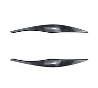 Pizgear For BMW série 3 316 318 320 325 330 335 berline Touring 2005-2012 2 pièces ABS brillant aspect Fiber de carbone phare sourcils paupière Autocollant teinté pour phares(Carbon Look)