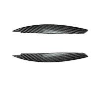 Pizgear for, for série 1 E81 E82 E87 E88 2004-2014 Noir Brillant ABS Phare Avant de Voiture Sourcils paupières couvercles Kits de carrosserie Tuning Autocollant de Protection pour phares(Carbon Look)