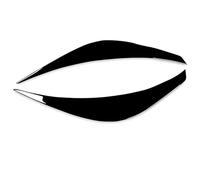 Pizgear For Hyundai, for Veloster 2011-2017 brillant noir Auto voiture avant phare sourcil paupière garniture autocollant couverture ABS cadre décoratif Autocollant teinté pour phares