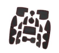 Pizgear for Hyundai, I30 I30N N Line 2017-2022 2023, Tapis en Caoutchouc Console Centrale antidérapants Porte-gobelet antidérapant Accoudoir i30 Accessoires Tapis de Console Centrale