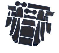 Pizgear for Hyundai, Kona 2022 Tapis en Caoutchouc Console Centrale de Voiture Fente Porte Antidérapant Anti-poussière Porte-gobelet Accoudoir Accessoires intérieurs Tapis de Console Centrale