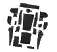 Pizgear for Hyundai, KONA EV 2020-2023 Tapis en Caoutchouc for Voiture, de Fente Porte d'accoudoir Porte-gobelet Console Centrale antidérapants intérieurs Accessoires Tapis de Console Centrale(White)